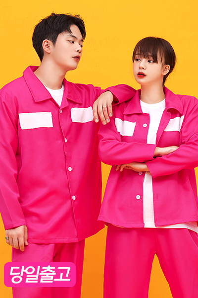 핑크 죄수복 긴팔세트